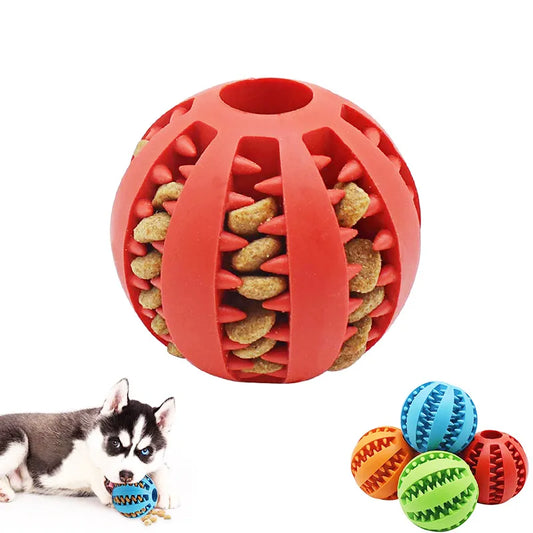 Interactive Dog Snack Ball - Dental Toy with Cord